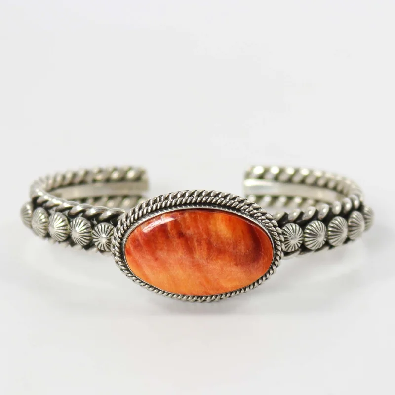 simple silver bracelets -Spiny Oyster Cuff