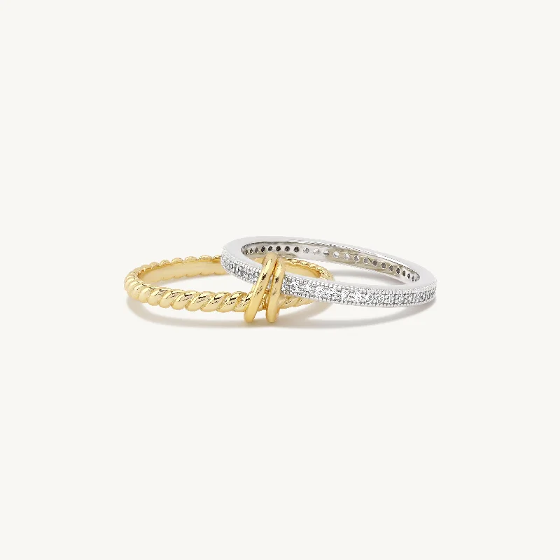 statement cocktail rings -Bellanca Roped Dual Band Spinner Ring