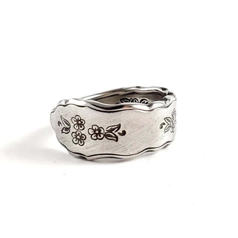 statement rings for women -Oneida Floral Bouquet Stainless Steel Spoon Ring