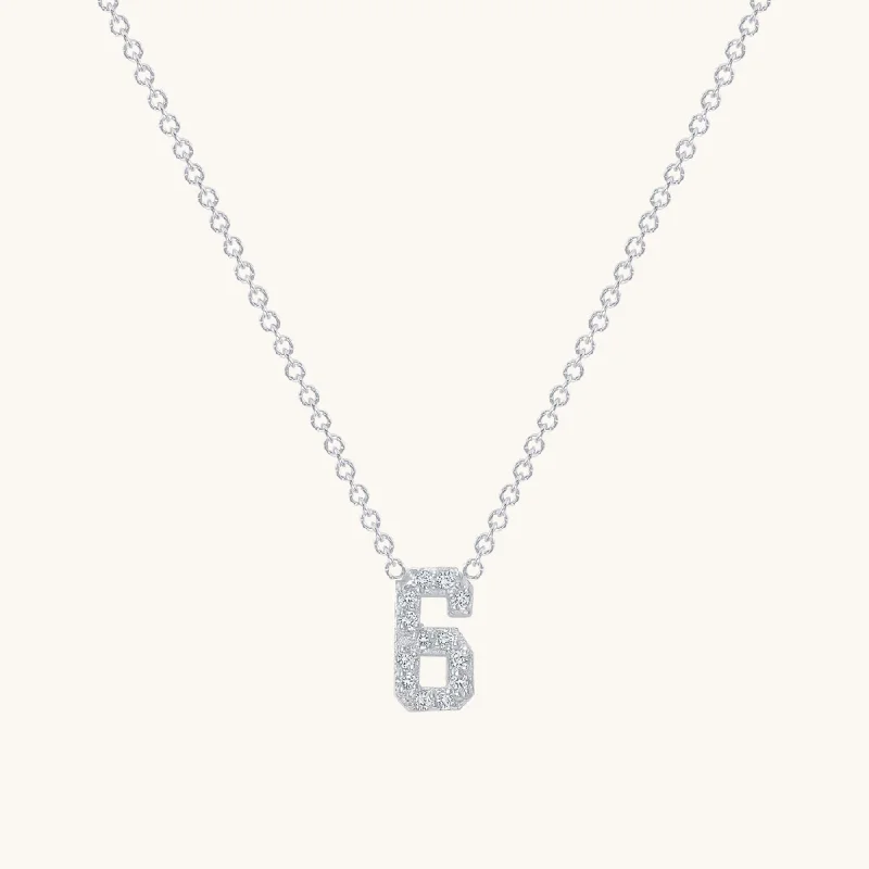 elegant gold necklaces for women -Diamond Number Necklace