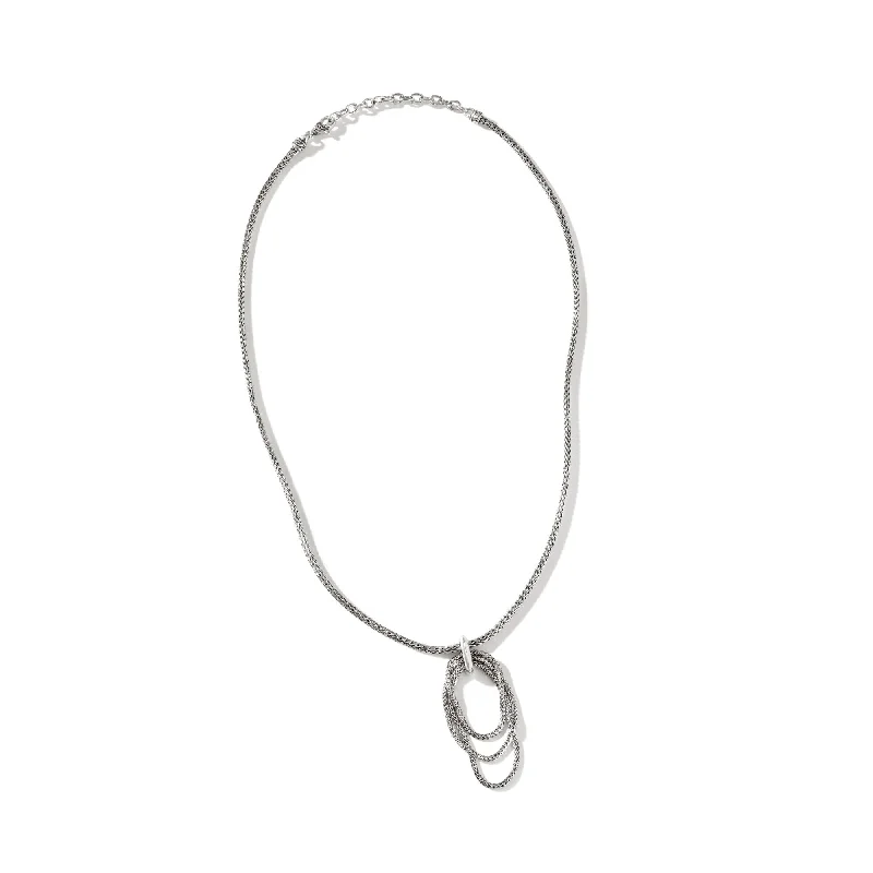 chic pendant necklaces for women -Classic Chain Sterling Silver Pendant Necklace by John Hardy