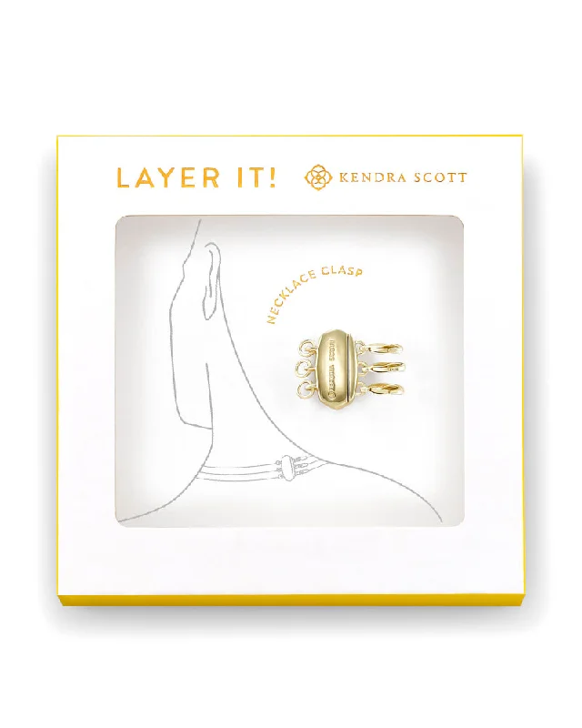 gift necklaces for women -Layer It! Gold Plated Necklace Clasp by Kendra Scott