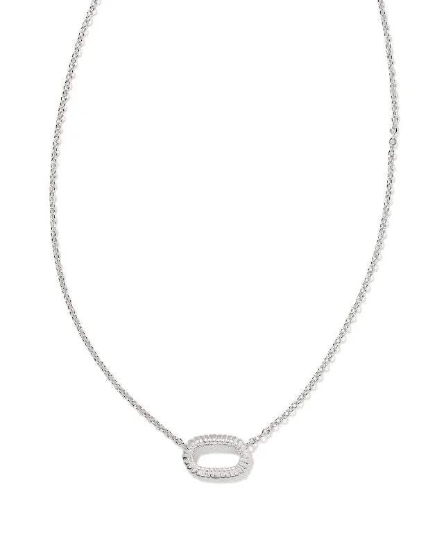 silk thread necklaces for women -Elisa Ridge Silver Rhodium Plated Open Frame Necklace by Kendra Scott