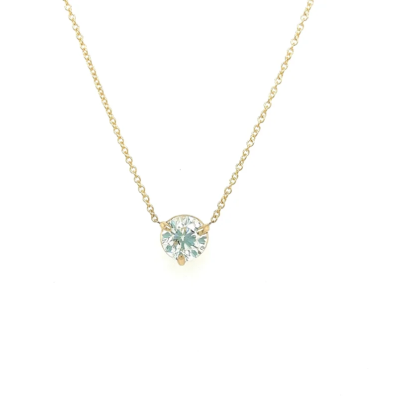 bridal necklaces for women -14K Yellow Gold 0.86ct Diamond Pendant Necklace