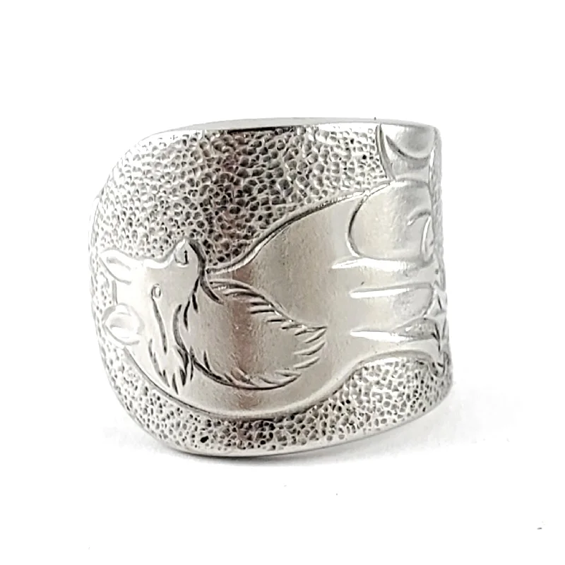 heart-shaped rings for women -Fox Stainless Steel Spoon Ring