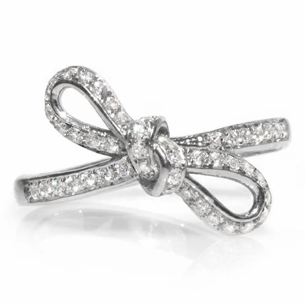 customized engagement rings -Bow Diamond Wedding Ring ♥