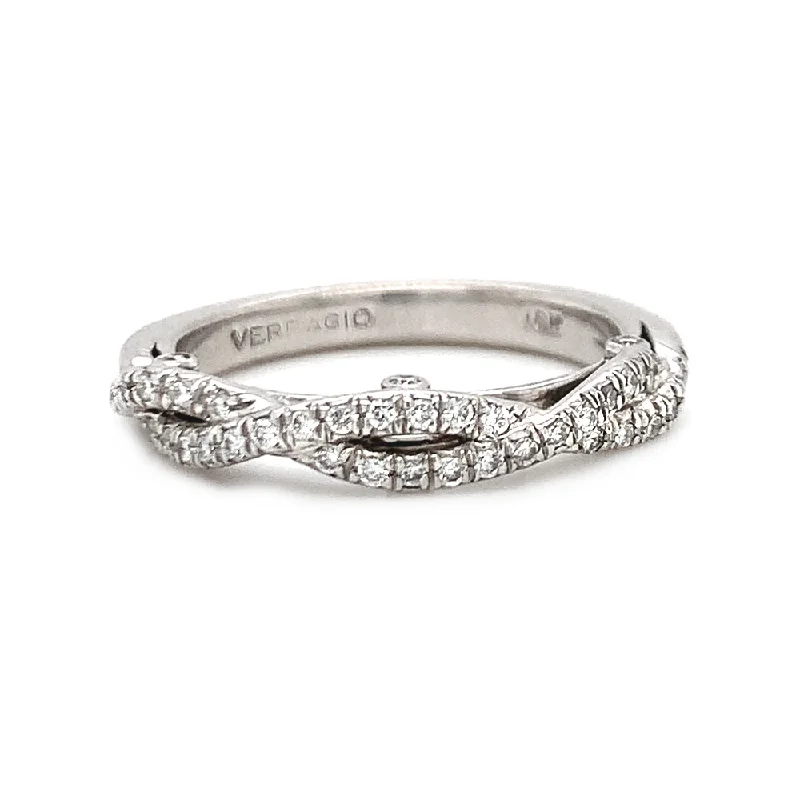 promise rings for couples -Verragio White Gold & Diamond Infinity Ring