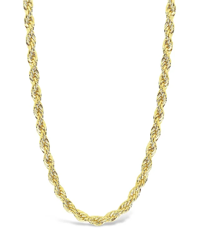 luxury diamond necklaces for women -Men's Rope Twist Chain Necklace