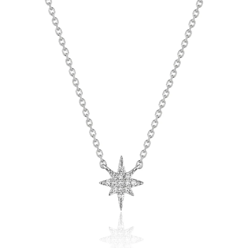 multi-layered necklaces for women -Diamond Stellar Pendant Necklace