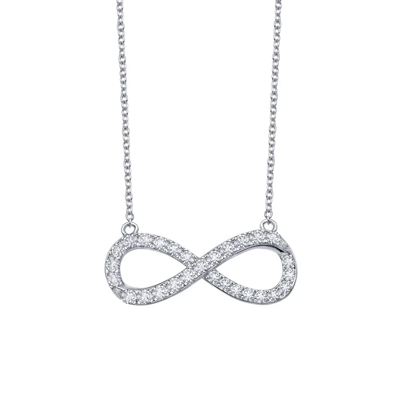 fancy necklaces for women -Sterling Silver Infinity Necklace by Lafonn