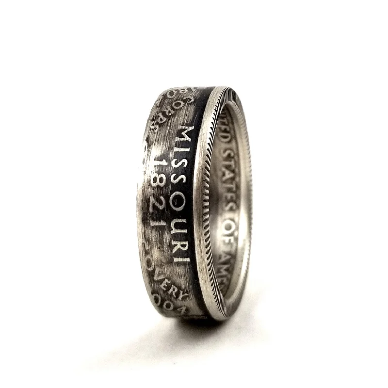 artistic rings for women -90% Silver Missouri Quarter Ring