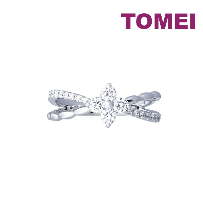 emerald solitaire rings -TOMEI 【爱的光辉】Brilliant Love Ring, White Gold 750