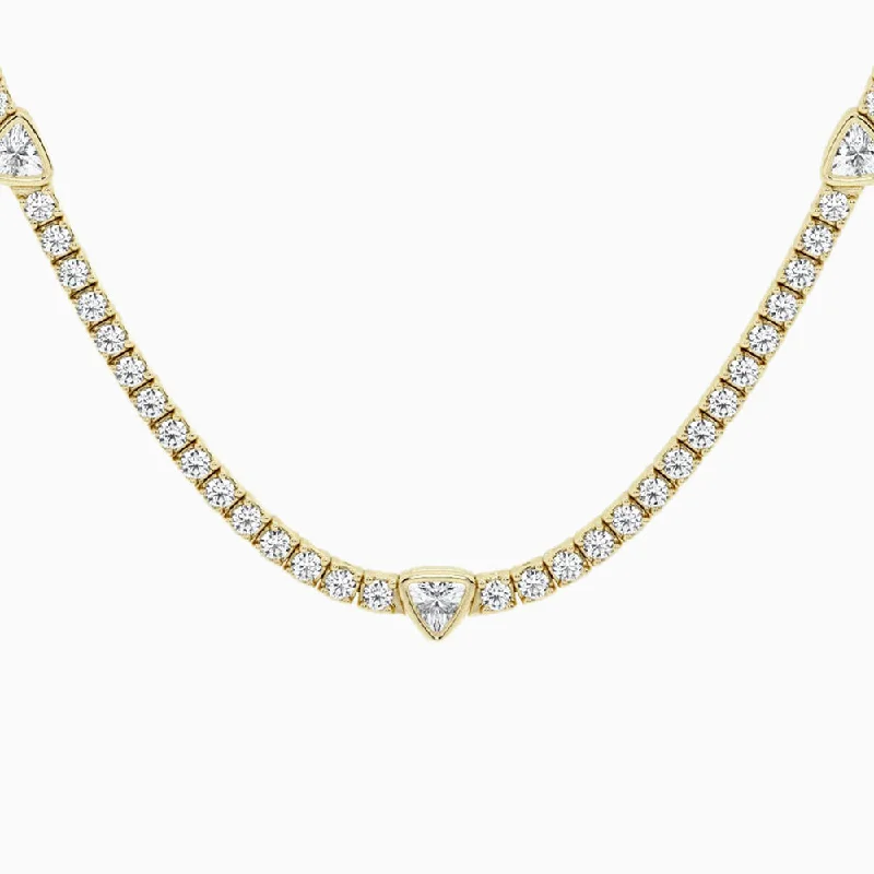 statement chain necklaces for women -Empowering 8.7ct Trillion Necklace