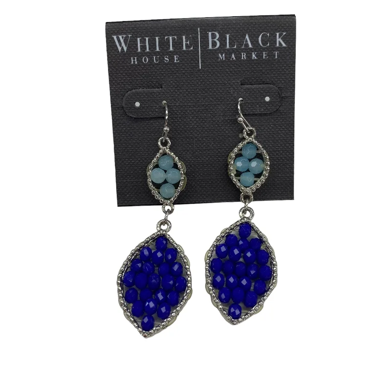 floral stud earrings for women -BLUE EARRINGS DANGLE/DROP by WHITE HOUSE BLACK MARKET