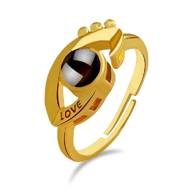 adjustable rings for women -Urbana Gold Plated single Adjustable Ring Reflecting I love you In 100 Languages
-1506349B-1506349B