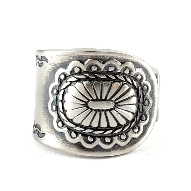 sapphire rings for women -Wallace Taos Stainless Steel Spoon Ring