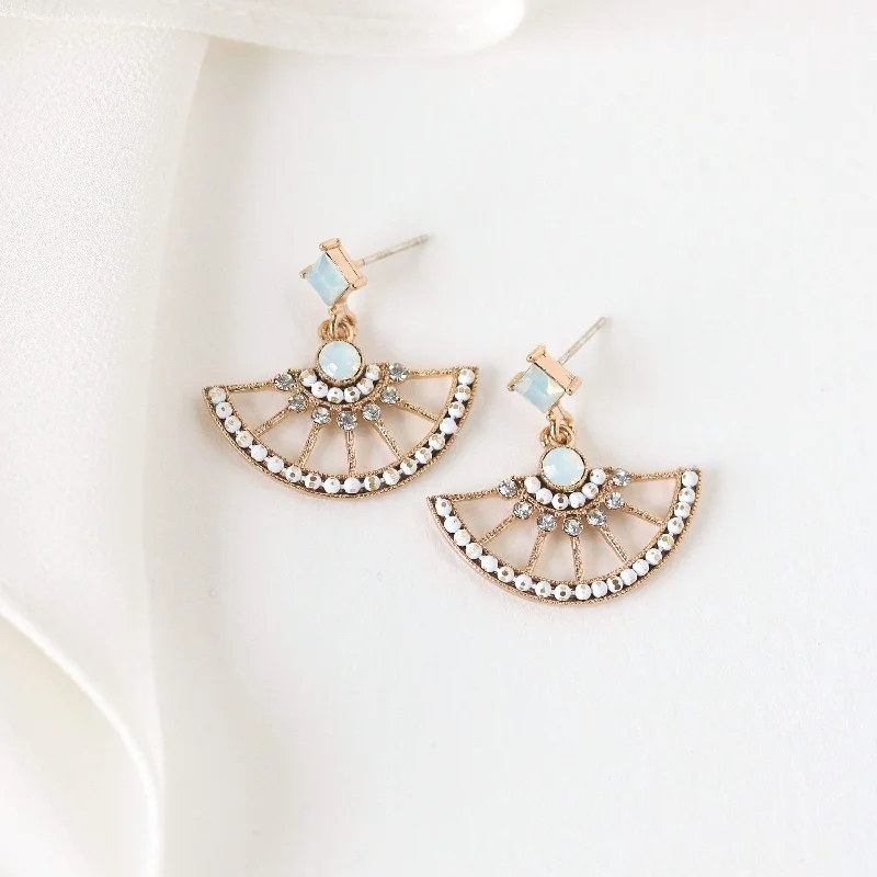 elegant stud earrings -White Margot Drop Earrings