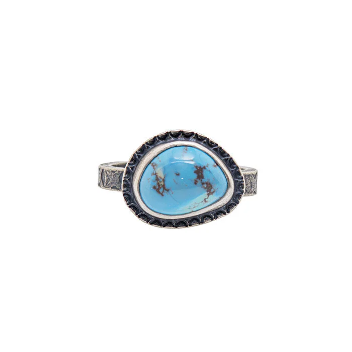 bold statement rings -Golden Hill Turquoise Ring size 5