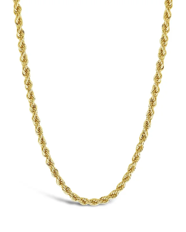 gold plated necklaces for women -Rope Braided Twist Chain