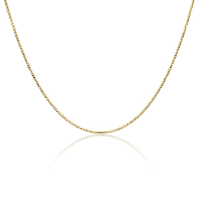 double-strand necklaces for women -14k Gold Snake Chain Necklace