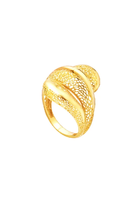 chunky rings for women -TOMEI Lusso Italia Putri Ring, Yellow Gold 916