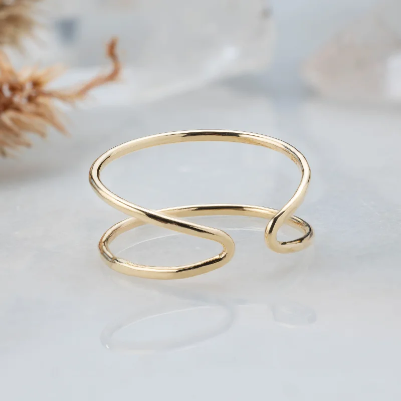 delicate gold necklaces -The Arrow Ring | 14K Yellow Gold