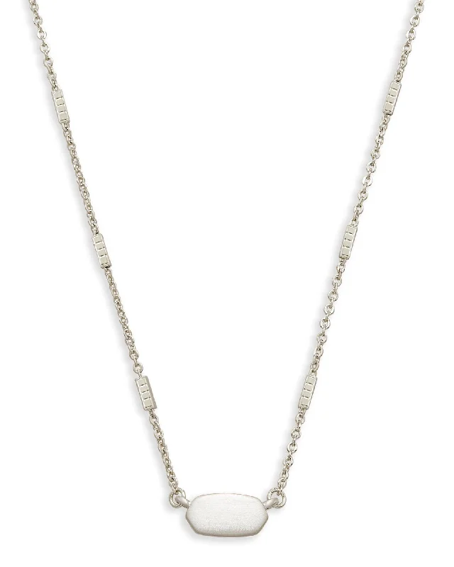 floral design necklaces for women -Fern Silver Plated Necklace by Kendra Scott