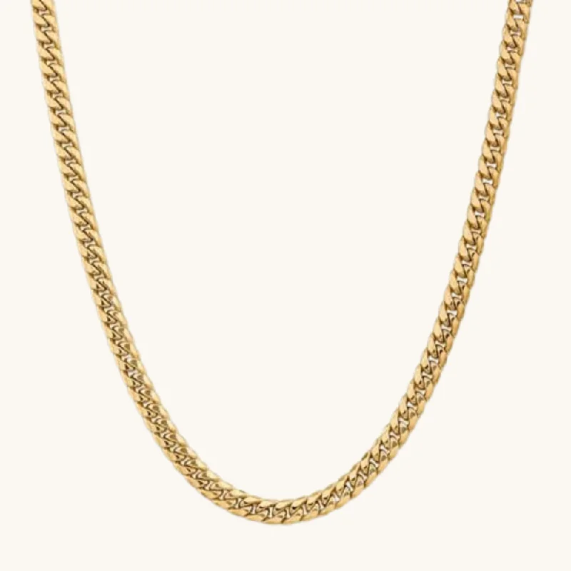 bar necklaces for women -8.00mm Miami Cuban Chain Necklace