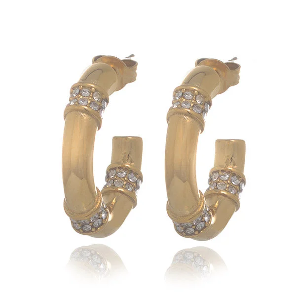 stud earrings for women -Chica Hoops