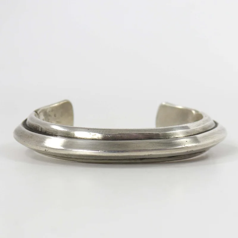 elegant tennis bangles -Hammered Silver Cuff