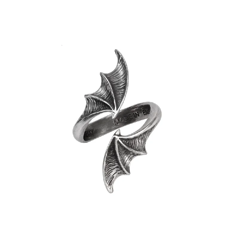 minimalist rings for women -A Night With Goethe Bat Wings Ring by Alchemy Gothic