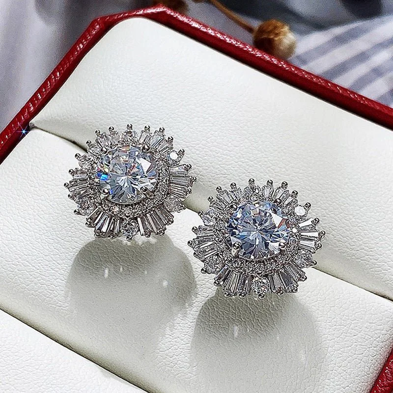 stud earrings for women -Don't Be a Snowflake Zircon Stud Earrings