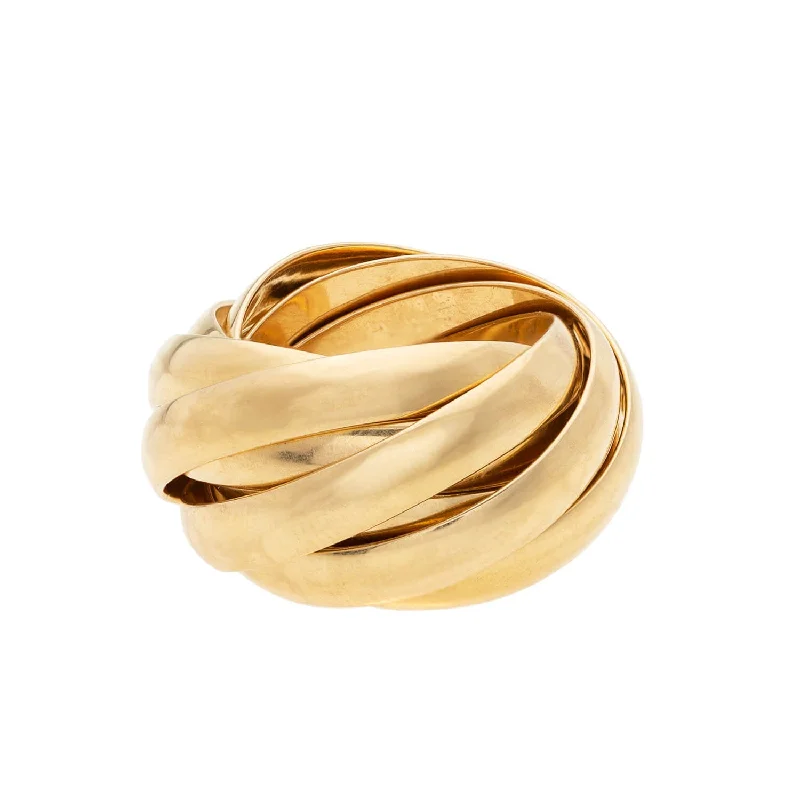 vintage rings for women -PALOMA PICASSO for TIFFANY & CO. 18kt Melody Collection Nine Band Roller Ring