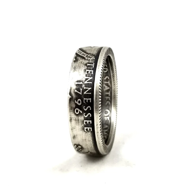 silver band rings for women -90% Silver Tennessee Quarter Ring