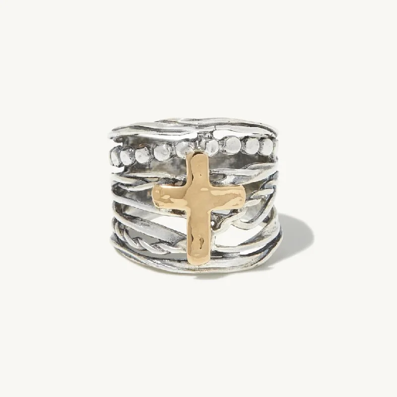 custom rings for women -Abby Cross Ring