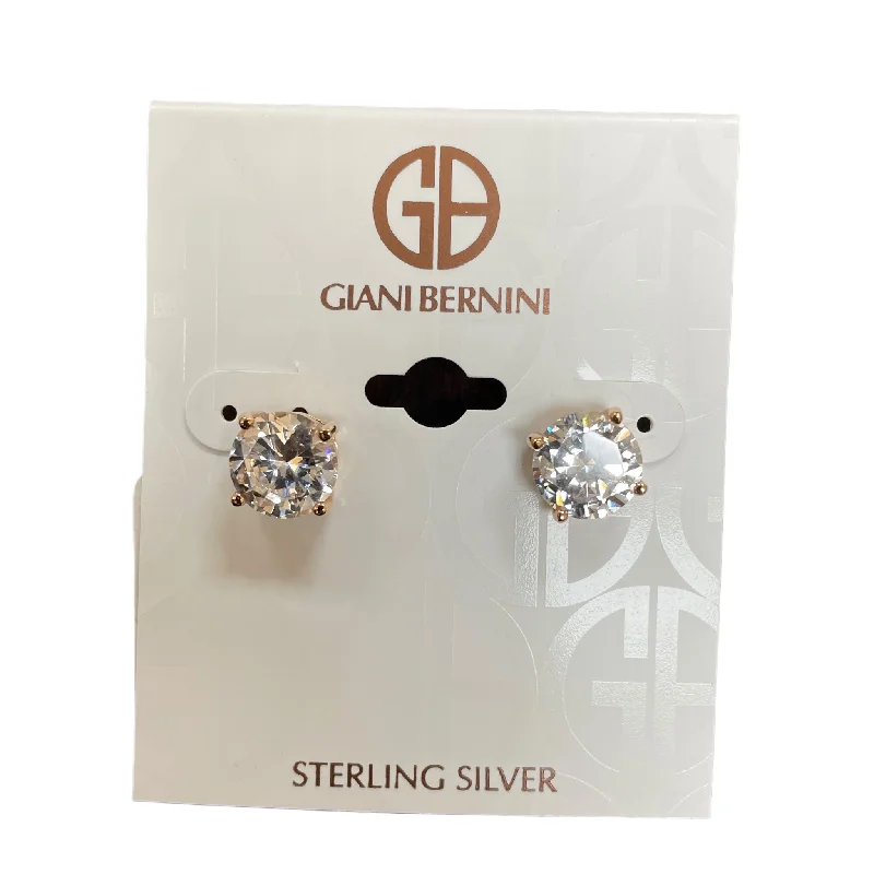 emerald stud earrings -Earrings Sterling Silver By Giani Bernini