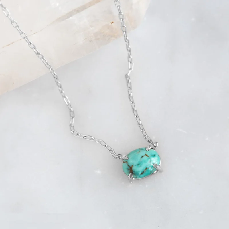 zodiac necklaces for women -The Turquoise Necklace | Sterling Silver