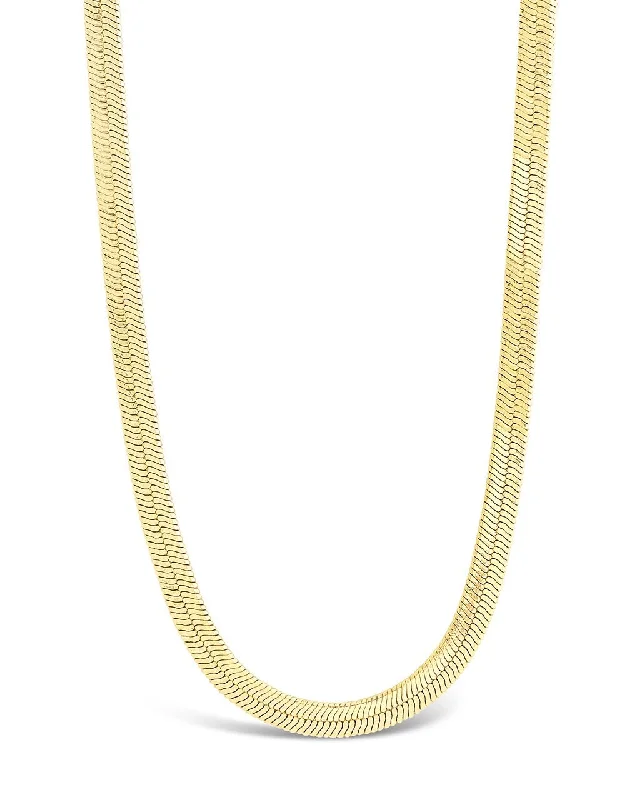 shell necklaces for women -Men's Herringbone Chain Necklace