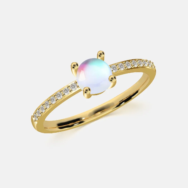 cute rings for women -Celeste Moonstone Ring