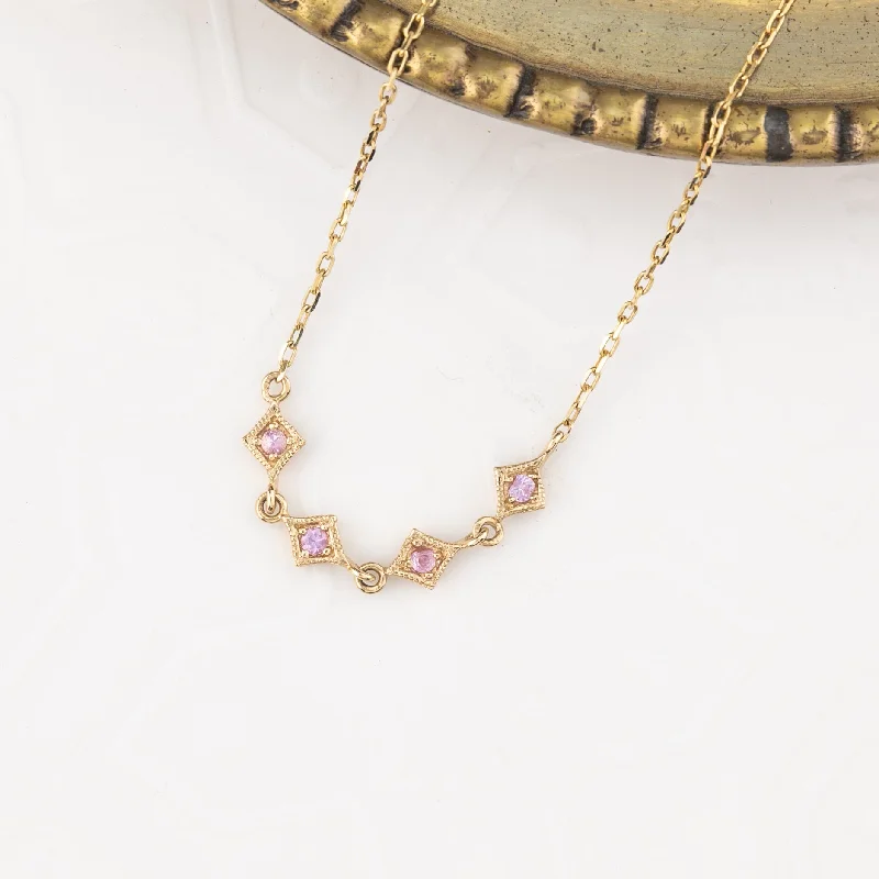 sapphire necklaces for women -Birthstone Multi Star Diamond Necklace