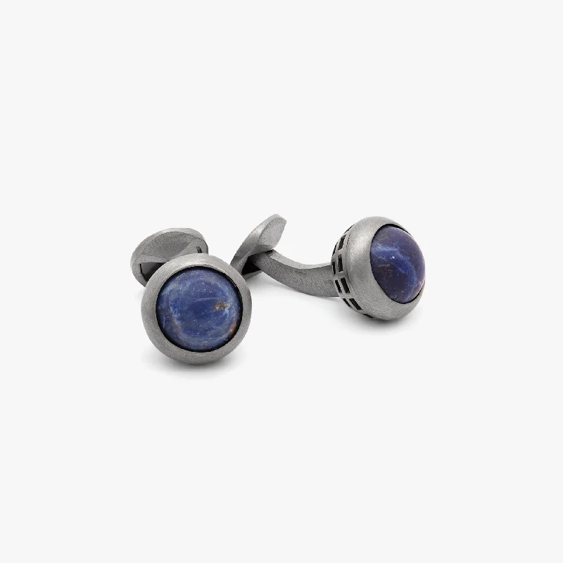 luxury fashion bracelets -Revolve Cufflinks In Sterling Silver with Lapis