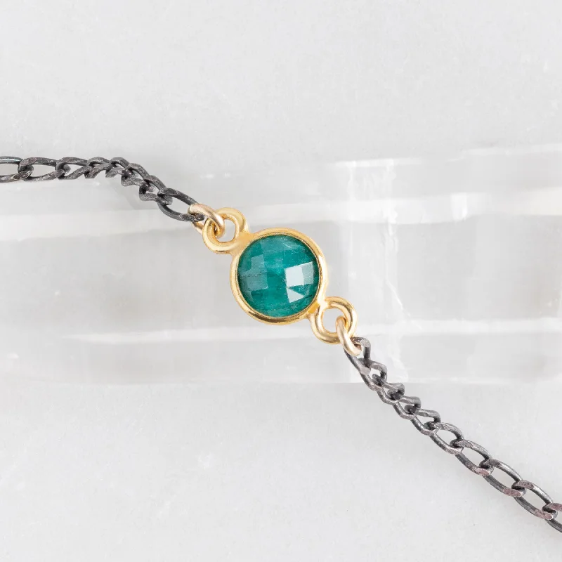 fancy necklaces for women -The Asymmetrical Emerald Necklace | Sterling Silver