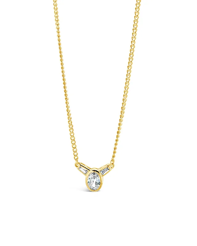 fashion necklaces for women -Estelle CZ Pendant Necklace