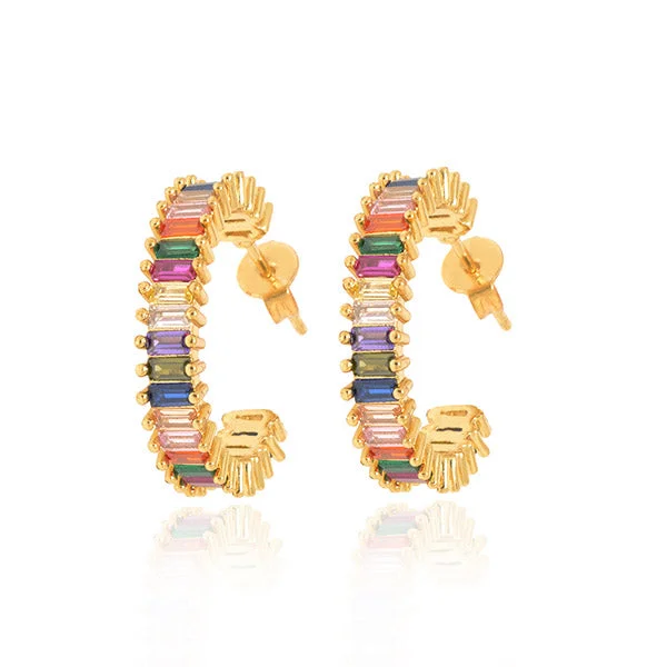 pearl earrings for women -Wonka Hoop