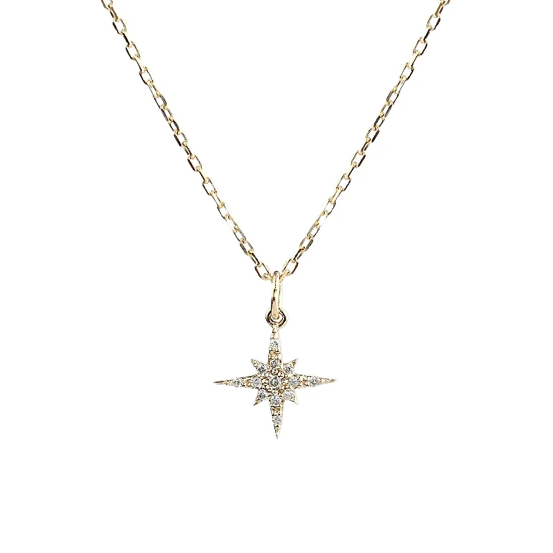 elegant necklaces for women -Starburst Diamond Pave Necklace (Small)