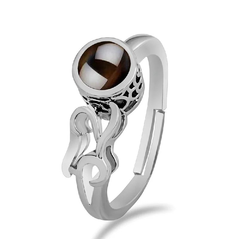 flower rings for women -Urbana Silver Plated single Adjustable Ring Reflecting I love you In 100 Languages
-1506357-1506357