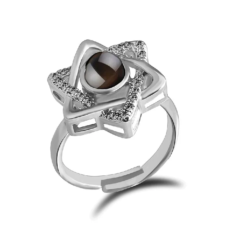 unique rings for women -Urbana Silver Plated single Adjustable Ring Reflecting I love you In 100 Languages
-1506361-1506361