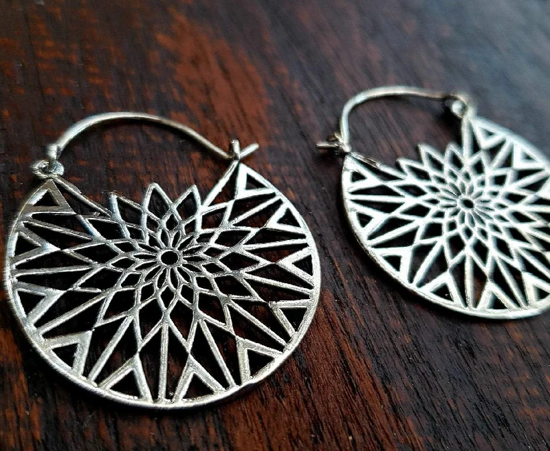 mixed metal earrings for women -Galactic Starburst Earrings