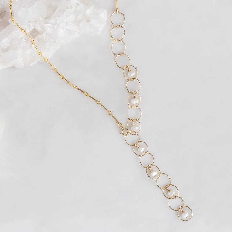 elegant statement necklaces -The Pearl Party 2-in-1 Necklace | Gold Filled