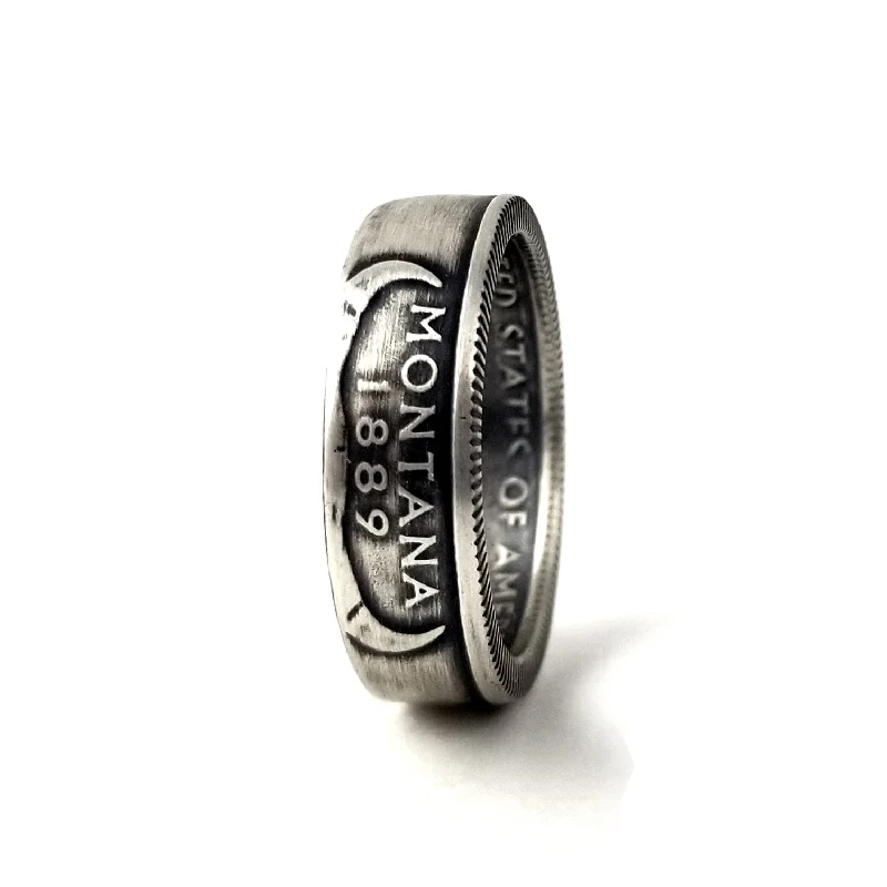 fashion rings for women -90% Silver Montana Quarter Ring